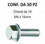 Vite testa esagonale flangiata M6 X 16 mm