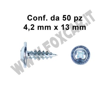 Vite autoinvitante testa bombata con rondella 4,2 x 13 mm