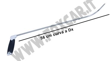 Leva grandine a testa piatta e curva a dx lunghezza 56 cm