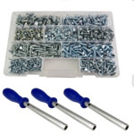 Offerta kit 800 viti testa esagonale zincate bianche + 3 cacciaviti a ...