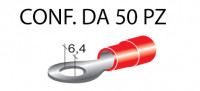 Terminali ad occhiello presisolati per viti da6 mm e cavi da 0,25 a 1 ...