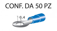 Terminali ad occhiello presisolati per viti da 6 mm e cavi da 1 a 2,5 ...