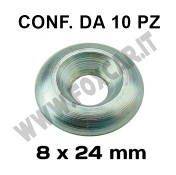 Rondella sottovite svasata piena da 8 x 24 mm in acciaio per fissaggi vari sulla
  carrozzeria per mezzo di viti