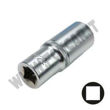 Chiave a bussola esagonale da 22 mm attacco da 1/2" serie lunga