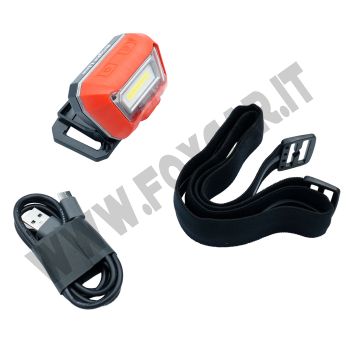Lampda a led da testa ricaricabile