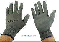 Promo 12 paia di guanti in nylon rivestiti in poliuretano taglia 8.