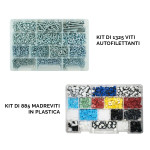 Offerta set di madreviti in plastica e viti autofilettanti zincate bia...