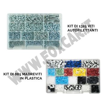 Offerta set di madreviti in plastica e viti autofilettanti zincate bianche