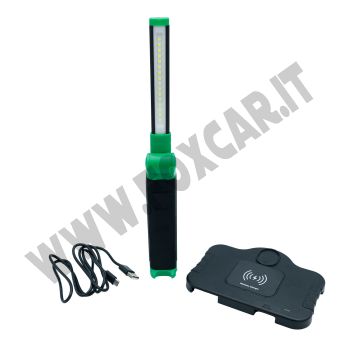 Lampada da lavoro a LED con caricatore wireless