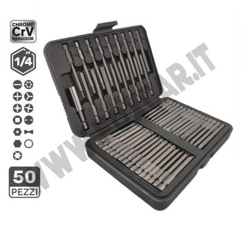 Set di 50 pz di chiavi a inserto extra lunghi