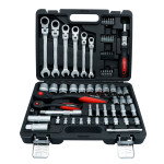 Set di 68pz di chiavi a bussola 1/4" + 1/2"