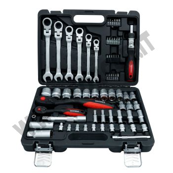 Set di 68pz di chiavi a bussola 1/4" + 1/2"