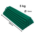 Colla verde diametro 15 mm per ventose grandine da 5kg