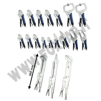 PROMO Set di 16 pinze autobloccanti grip + Set di 3 pinze autobloccanti grip XXL 300 mm