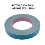 Nastro adesivo in plastica telato azzurro da 19mm