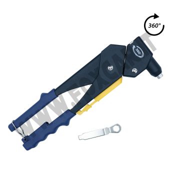 Rivettatrice con testa girevole a 360°