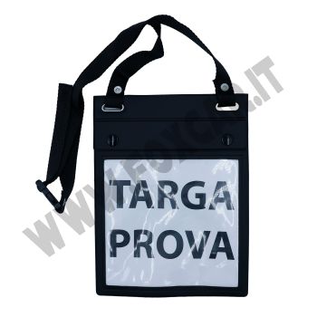 Porta targa prova in similpelle