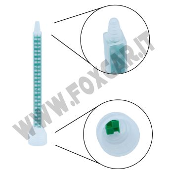 Beccuccio miscelatore di ricambio per adesivo bicomponente strutturale