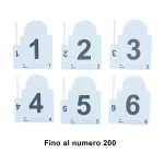 Cartellini identificativi auto numerati da 200pz