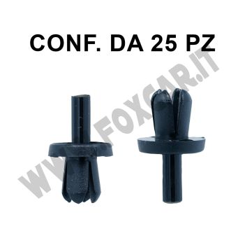 Clip in plastica nero per fissaggio di pannelli per auto Opel, BMW, Volkswagen