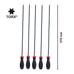 Set di cacciaviti Torx extra lunghi da 570 mm T20-T25-T27-T30-T40