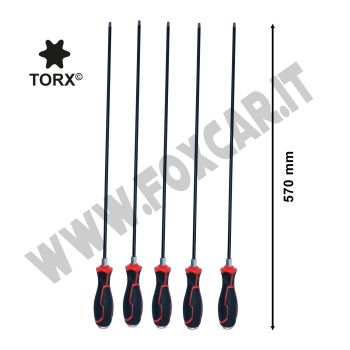 Set di cacciaviti Torx extra lunghi da 570 mm T20-T25-T27-T30-T40
