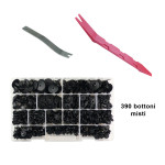 PROMO: Staccabottoni + Leva in teflon + Kit di 390 clip per parasassi ...