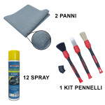 PROMO: 1 kit di 3 pennelli x pulizia + 2 panni nuvola 52x44cm + 12 spr...