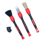 Kit di 3 spazzole per la pulizia dell'auto con connettore a 45&deg;