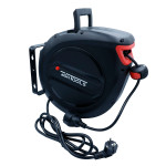 Avvolgicavo elettrico da 20m con riavvolgimento a molla e presa shuko