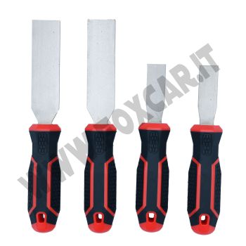 Set di 4 raschietti universali in acciaio inox