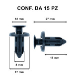 Clip per paraurti e modanature Honda CR-V II e Tesla, confezione da 15...
