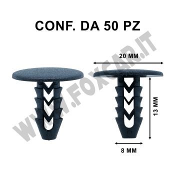 Bottone fissaggio rivestimenti interni e cofano anteriore per Fiat