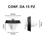 Bottone fermapannello per autovetture Seat, Skoda e Volkswagen