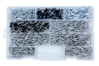 Kit di 800 rivetti tipo Graf e a fiore in alluminio con misure e fori ...