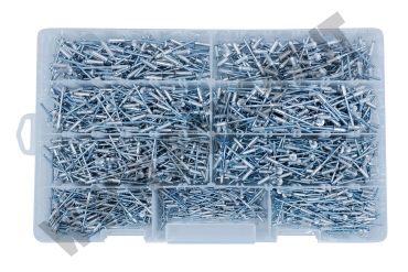 Kit di 1600 rivetti a strappo in alluminio, in diverse misure e diametri