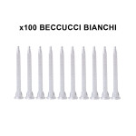 Promo 100 beccucci per colla bicomponente bianchi
