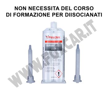 Adesivo bicomponente nero formulazione a bassa emissione per la riparazione di plastiche, solido in 180 secondi