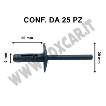 Rivetto in plastica per Bmw X5 e X3