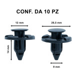 Bottone con perno per paraurti e mascherina su Honda, Mitsubishi, Niss...