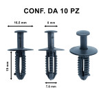 Rivetto in plastica ad espansione per fissaggi passaruota su Mercedes ...
