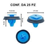 Fermo in plastica con guarnizione per fissaggio modanatura fascioni la...