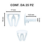 Tappino copriforo di colore BIANCO per fori da &Oslash; 9,5 mm a 13,5 mm, te...