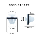 Fermo clips di fissaggio per modanatura fiancata su auto Nissan e Rena...