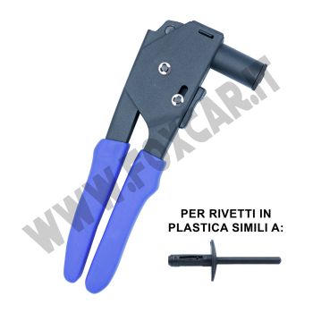 Rivettatrice per rivetti in plastica