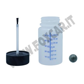 Conf. 10 bottigliette graduate riutilizzabili da 50 cc con pennello integrato