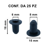 Boccola in plastica per fissaggio di modanature dei veicoli Volkswagen...