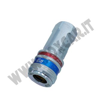 Presa aria CEJN 1/4" eSafe profilo asiatico (Tipo Nitto) con attacco 1/4" femmina e valvola
