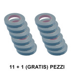 Offerta 11+1 nastro adesivo in plastica telato azzurro da 19mm