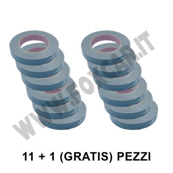 Offerta 11+1 nastro adesivo in plastica telato azzurro da 19mm